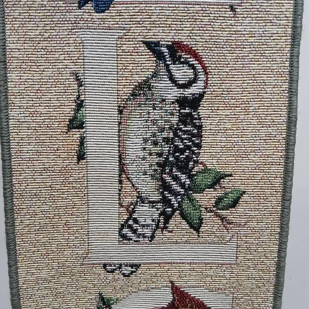 N F Shumaker Pallen Welcome Bird Tapestry Wall Hanger Bird Watchers Alphabet...